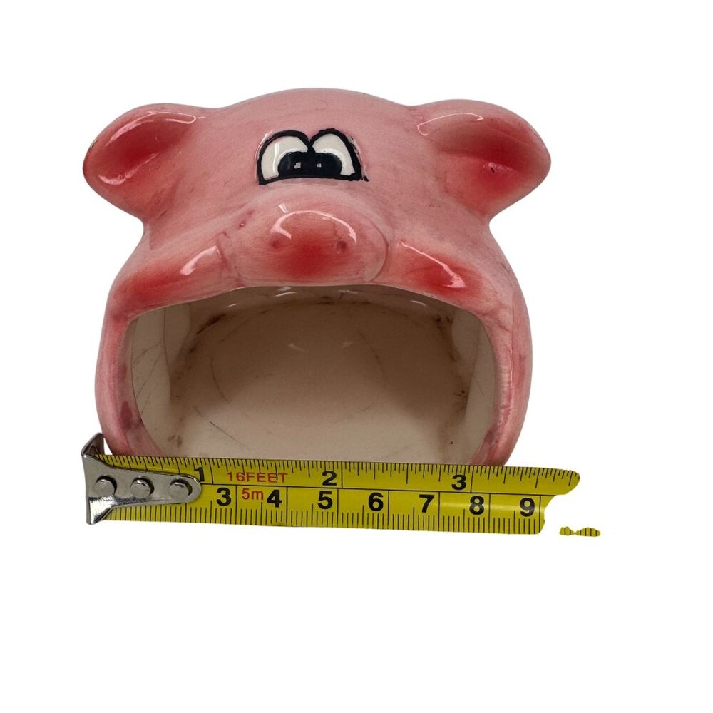 Vintage 1950's Pink Piggy Pig Kitchen Sponge Holder 3" Retro Whimsical - Picture 8 of 8